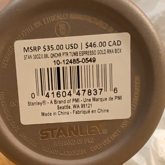 Stanley Quencher Protour Tumbler, 30 Oz - Espresso Gold - New In Box - Picture 2 of 8